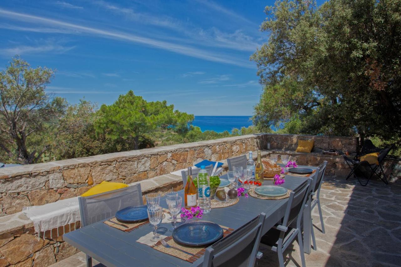 Villa Bodri, Maison En Pierre Avec Vue Mer Et Piscine Chauffee LʼÎle-Rousse Exteriör bild