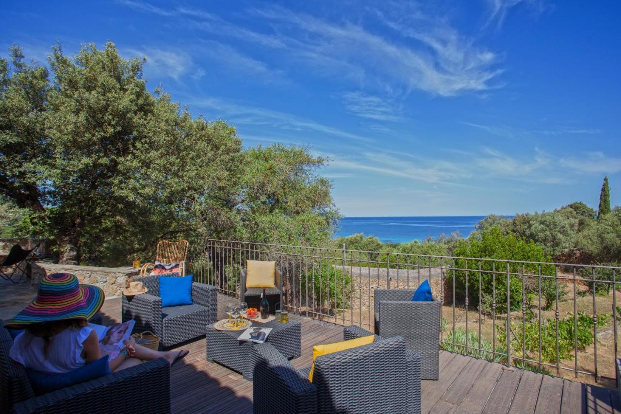 Villa Bodri, Maison En Pierre Avec Vue Mer Et Piscine Chauffee LʼÎle-Rousse Exteriör bild