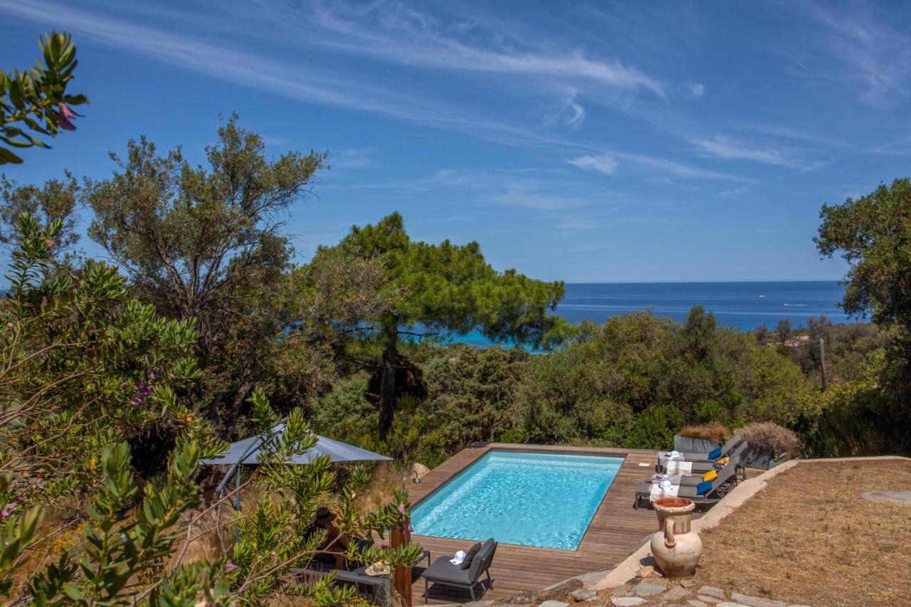 Villa Bodri, Maison En Pierre Avec Vue Mer Et Piscine Chauffee LʼÎle-Rousse Exteriör bild