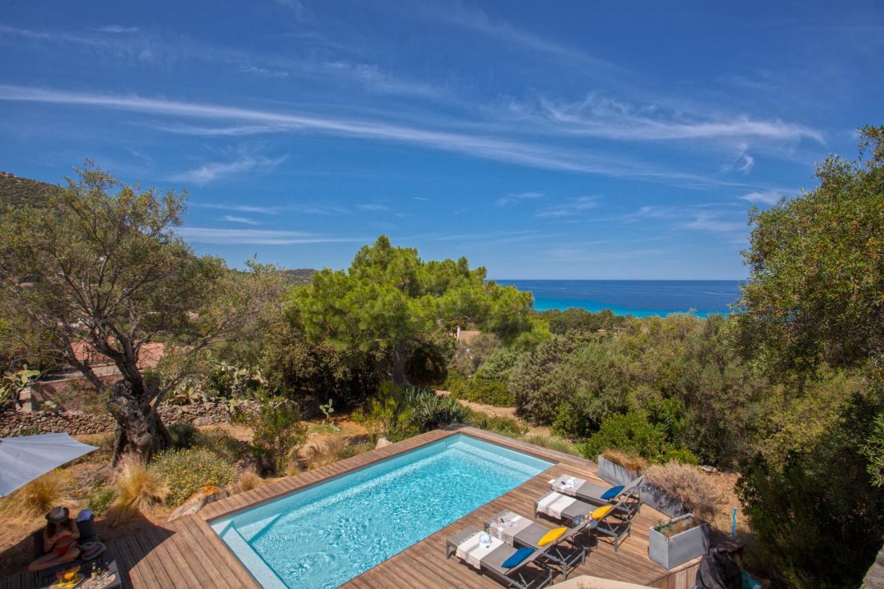 Villa Bodri, Maison En Pierre Avec Vue Mer Et Piscine Chauffee LʼÎle-Rousse Exteriör bild